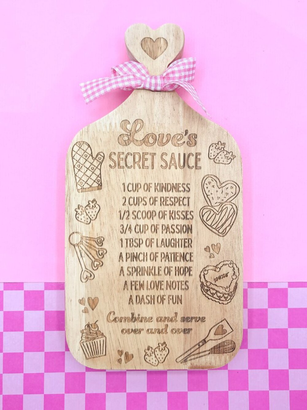 Love's Secret Sauce Recipe Board Home Decor
